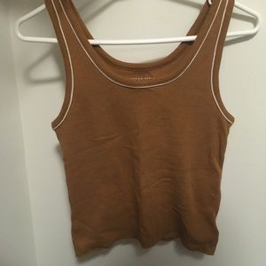 Brown cropped tank top